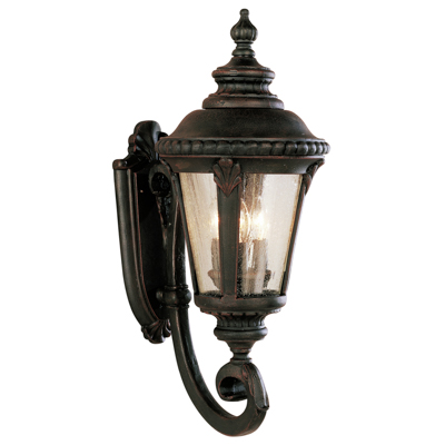 Trans Globe Lighting 5041 BC 3 Light Coach Lantern in Black Copper